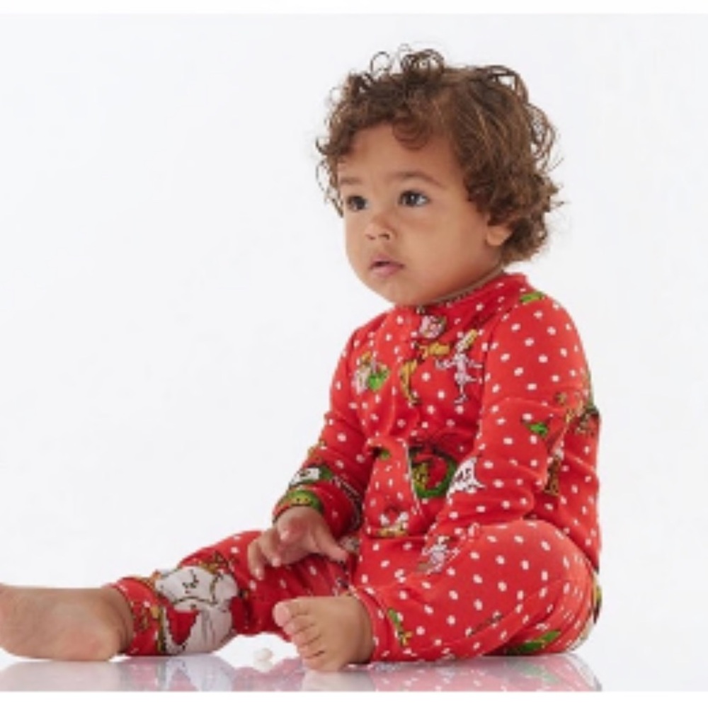 Pottery Barn Kids Dr, Suess Grinch Zipper Pajama